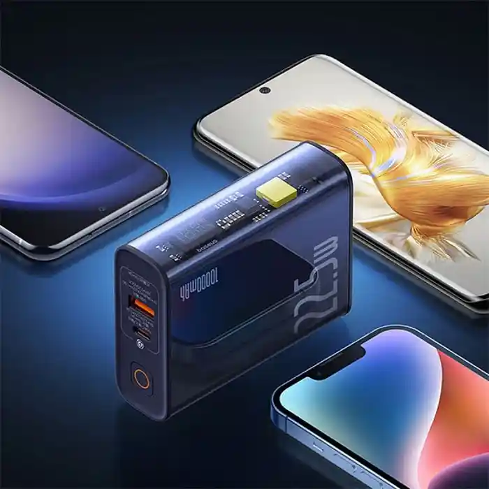 Baseus Semi Transparent 10000mah 22.5w Digital Display Power Bank